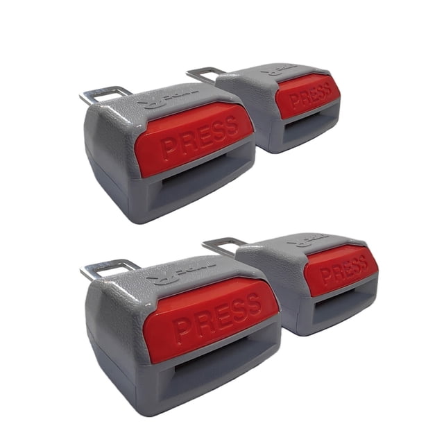 Originales Rallonges de Ceinture à Boucle de Siège à Bouton, Rallonge de Boutons pour une Utilisation Confortable pour Siège d'Auto, Rallonge de Voiture (4 Pcs) (Gris)