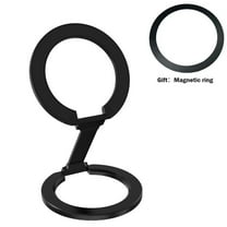 Foldable Double-Sided Magnetic Phone Ring Holder for MagSafe Kickstand Magnet Grip for iPhone 15 14 Huawei Phone Stand Holder