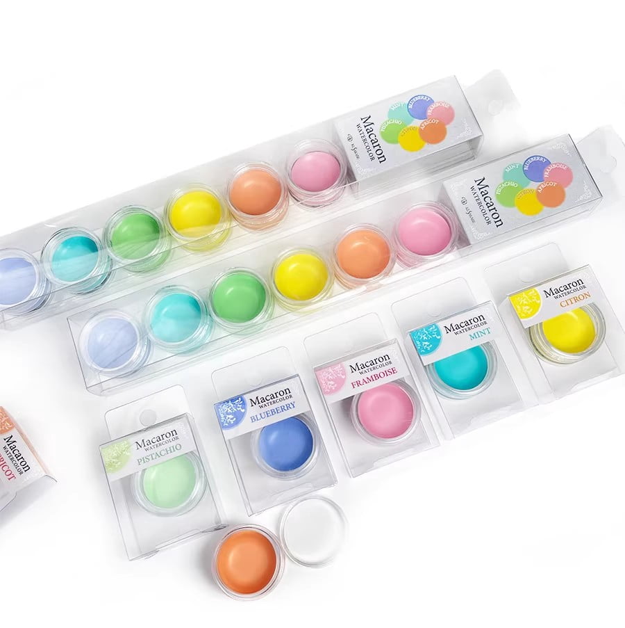 KUSAKABE Solid Watercolor Macaron Color, Set of 6