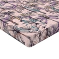 thumbnail image 4 of Ambesonne Tropical Fitted Sheet, Simple Palm Trees Artwork, Twin Size, Pale Pink Fuchsia and Teal, 4 of 5