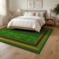 thumbnail image 3 of ODIKA 6'x9' Washable Area Rug Non-Slip, Easy Care, Jungle Totems Insect Patterned Motifs Eclectic Border Motif Scatter for Family Room, Living Mater Bedroom, 3 of 7