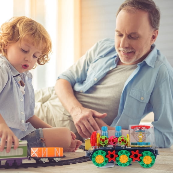 HOOWIFFY Battery Operated Train for Toddlers ABS Material with Lights and Sounds