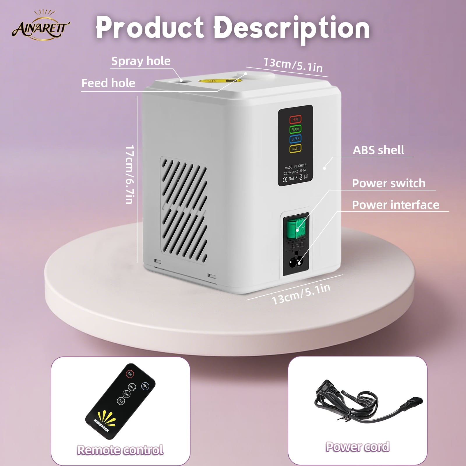2 PCS, 350W Mini Cold Spark Machine, 2-3.5mFountain Effect Portable Device with Auto Safety Cutoff - for Stage Wedding Party Events (Include 10pcs Consumables)