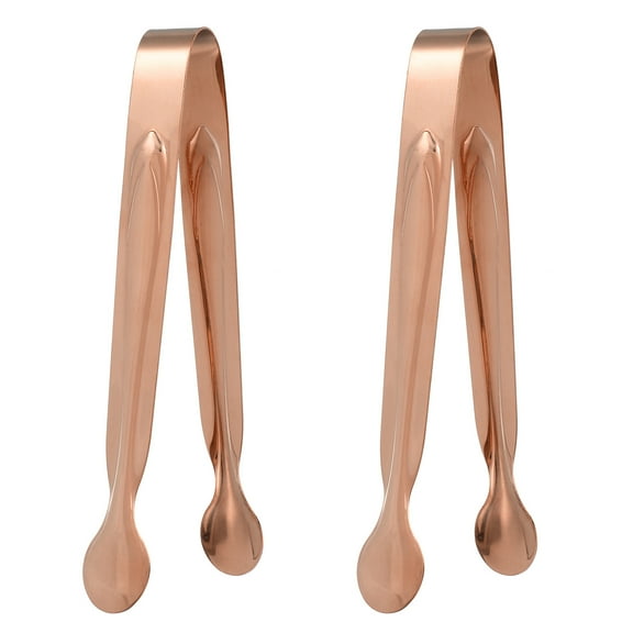 2pcs Serving Tongs, 5.9 Inch Stainless Steel Kitchen Tongs Cooking Utensils Rose Gold