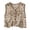 Khaki, variant on Boho Women Crochet Knit Vest Waistcoat Vintage Colorful Floral Pattern Sleeveless Cardigan Jacket Hippie V-Neck Crop Top