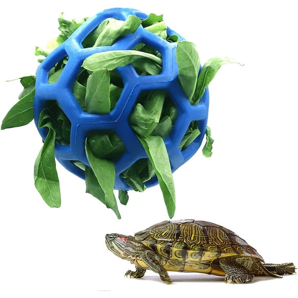 ShenMo Turtle Treat Ball, Hay Food Toy, Turtle Feeding Ball, Fruit Vegetable Holder, Toy for Small Pets