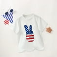 thumbnail image 6 of KONDYS Girls T Shirt for Toddler 4Th Of July Independence Day Flag Printed Short Sleeve Patriotic Loose Fit Blouse Tee Size 8-9Y, 6 of 7