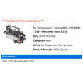 thumbnail image 2 of Air Compressor - Compatible with 2006 - 2009 Mercedes-Benz E350 2007 2008, 2 of 3