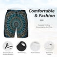 thumbnail image 5 of Gaeub Mandala Mens Swim Trunks Stretch Beach Shorts Quick Dry for Men Swim Shorts Swimwear with Pockets- Small, 5 of 9