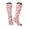 thumbnail image 4 of Daiia Sports Socks Floral Strawberr Printed Novelty Crew Socks for Men Women Knee High Socks Cotton Socks Soft & Breathable Support Unisex Socks, 4 of 9
