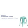 thumbnail image 2 of Commercial Grade 4 Pack 24" High Backless Mint Green Indoor-Outdoor Counter Height Stool, 2 of 9