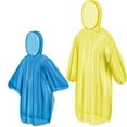 thumbnail image 2 of Ponchos Family Pack, Rain Poncho for Adults and Kids (5 Pack 4 Colors) Disposable or Reusable Emergency Ponchos Rain Ponchos with Drawstring Hood, 2 of 7