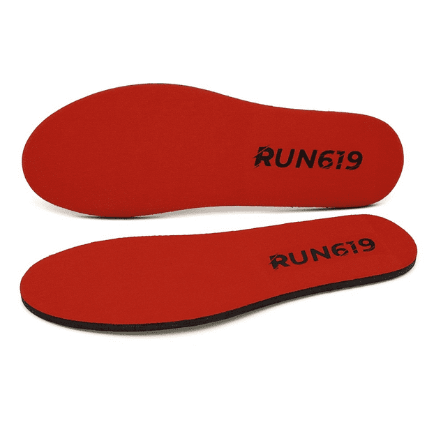 RUN 619 Thick Flat No Arch Shoe Inserts for Walking Running and Hiking