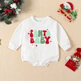 thumbnail image 2 of Gupgi Bébé Fille Garçon Chandail en Molleton de Noël Barboteuse Manches Longues Col Rond Imprimé Père Noël 0-24M, 2 of 9