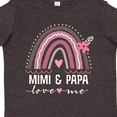 thumbnail image 4 of Inktastic Mimi and Papa Love Me Rainbow Girls Toddler T-Shirt, 4 of 5