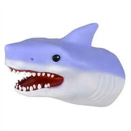 US Toy Stretchy Great White Shark Head Hand Puppet 6 Novelty Toy Blue Red Walmart