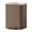 Brown-small grid, variant on Modern Luxury Stainless Steel Trash Can with PU Leather Outer Layer, Step Pedal Trash Can with Soft Close Lid, Handle and Inner Bucket for Home Office
