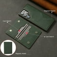 thumbnail image 2 of Allytechgroup Case for Samsung Galaxy S25+ with Cards Holder, RFID Blocking 2 In 1 Wallet Case with Stand Support Wireless Charging Shockproof Magnetic Back Cover for Women Men, Green, 2 of 7