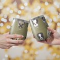 thumbnail image 2 of 12oz Stemless Wine Tumblers Dog Breeds Vacuum Insulated Stainless Steel Travel Tumbler Cups Mug with Lid and Straw for Champaign,Cocktail,Beer with Cleaning Brush, 2 of 5