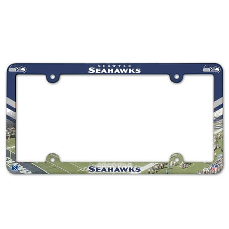 Seattle Seahawks Official NFL 12 inch x 6 inch Plastic License Plate Frame by Wincraft