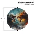 thumbnail image 2 of Kdxio White And Red Sketch Dragon Funny Coasters,4 Pcs Leather Coasters,Housewarming Gifts,Protect Furniture from Water Marks Scratch and Damage, 2 of 6
