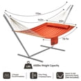 thumbnail image 5 of CHULIM Garden Hammock,2-Person Quilted Fabric Hammock,450lbs Wight Capacity,78.7in L x 55in W,Terracotta, 5 of 7