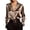 A-Brown, variant on Women Long Sleeve Shirts Retro Satin Silk Lapel Elegant Design Relaxed Fit Tops