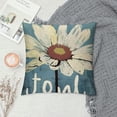 thumbnail image 2 of JEUXUS  Spring Pillow Cover Daisy Bloom Decorations Seasonal Farmhouse Summer Pillow Case Decor for Sofa Couch（Blue） AA467-12, 2 of 5
