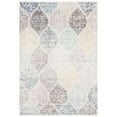 thumbnail image 1 of Safavieh Madison Collection MAD604D Glam Ogee Trellis Distressed Non-Shedding Stain Resistant Living Room Bedroom Area Rug, 6'7" x 9'2", Ivory / Blue, 1 of 1