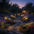 thumbnail image 3 of Kanstar Solar Flame Flickering Lights 2 Pack, 40" Outdoor LED Post Lanterns for Garden, Path, Patio, 3 of 8
