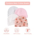thumbnail image 5 of Spring Infant Hospital Beanie Newborn Baby Girls Cotton Hat Tolddler Boy Soft Double-Layer Hat, 5 of 5
