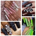 thumbnail image 5 of 12 Uds. De dijes de uñas de serpiente para uñas acrílicas, 6 diamantes de imitación y dijes de uñas de serpiente dorados y 6 plateados para mujeres, decoración de uñas 3d, 5 of 5