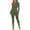 Green, variant on Women's Streetwear Solid High Waist Slim Fit Jumpsuit Sleek Waist One Piece Bodysuit for Modern Casual Black L