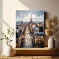 thumbnail image 6 of Paris Cityscape Oil Painting Canvas Print Home Hotel Hallway Wall Art, 6 of 8