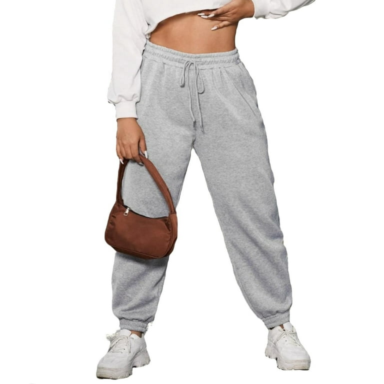 Women's Light Grey Jogger Sweatpants