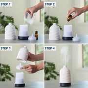 Airome 100 mL Ultrasonic Essential Oil Diffuser, White Harmony