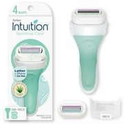 Schick Intuition 4-Blade Sensitive Care Women's Razor Handle Plus 2 Manual Razor Cartridge Refills