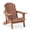 Espresso, variant on Oversized Half-Assembled Folding Adirondack Chair, Wood Lounge Patio Chair for Garden Beach, Brown