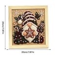thumbnail image 4 of DIY Yarn Poke Painting Kit for Christmas, 20cm Punch Needle Craft Set with Wooden Frame, Santa Snowman Handmade Home Decor, 4 of 5
