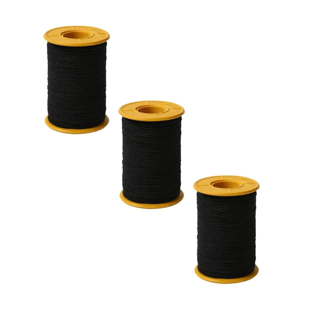 CY5O5ee 3Roll 400m 0.5mm Elastic Cord Beading Threads Stretch String Thickness Elastic Sewing Thread Crafting Cords for Jewelry Making Beading DIY Project