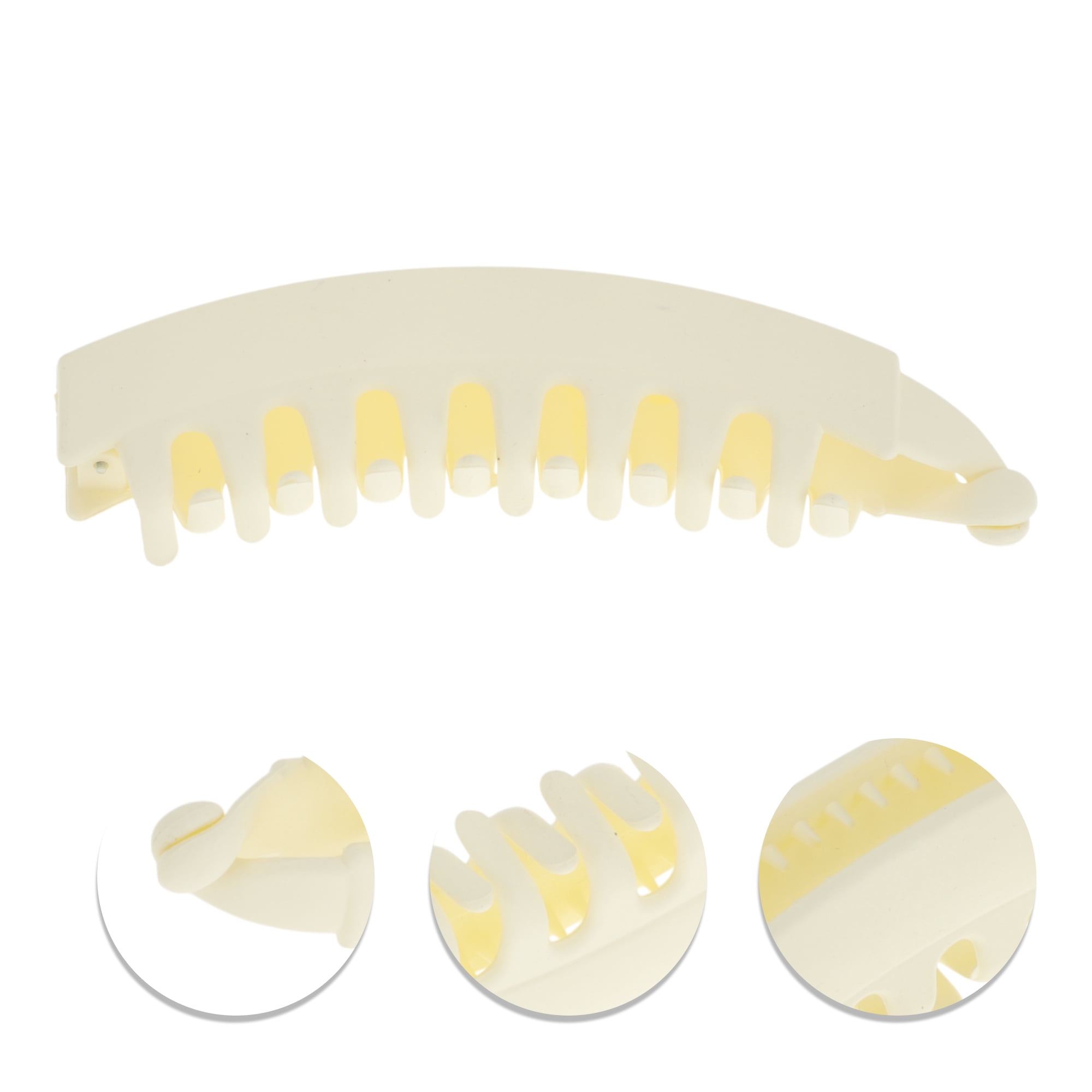 Unique Bargains Home Use Daily Styling Fashion Banana Hair Clips Beige