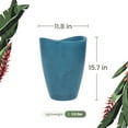 thumbnail image 3 of Ecobo Maceta Ecológica Redonda Onda 39,9 cm para Interiores y Exteriores, Duradera, Versátil y Ligera, Artesanos Brasileños, Diseño Contemporáneo, Todo Tipo de Climas, Azul., 3 of 4