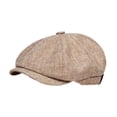 thumbnail image 4 of Boina, gorra plana de regalo británica para hombres, mujeres, adultos, viajes, compras, camping. Beige, 4 of 9