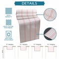 thumbnail image 6 of Striped Pink Table Runner 72 Inches, Farmhouse Line Stripes Classic Bed Runner Dresser Scarves Tabletop for Indoor Outdoor Parties/Ceremony/Banquet, 18" x 72", 6 of 9