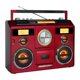 thumbnail image 4 of Estación de Sonido Estéreo Boombox Rojo con Bluetooth y Grabadora de Casete, 4 of 6