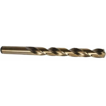 

Precision Twist Drill 8.8mm 135° Cobalt Jobber Drill Oxide/Gold Finish Right Hand Cut Spiral Flute Straight Shank 4-59/64 OAL Split Point