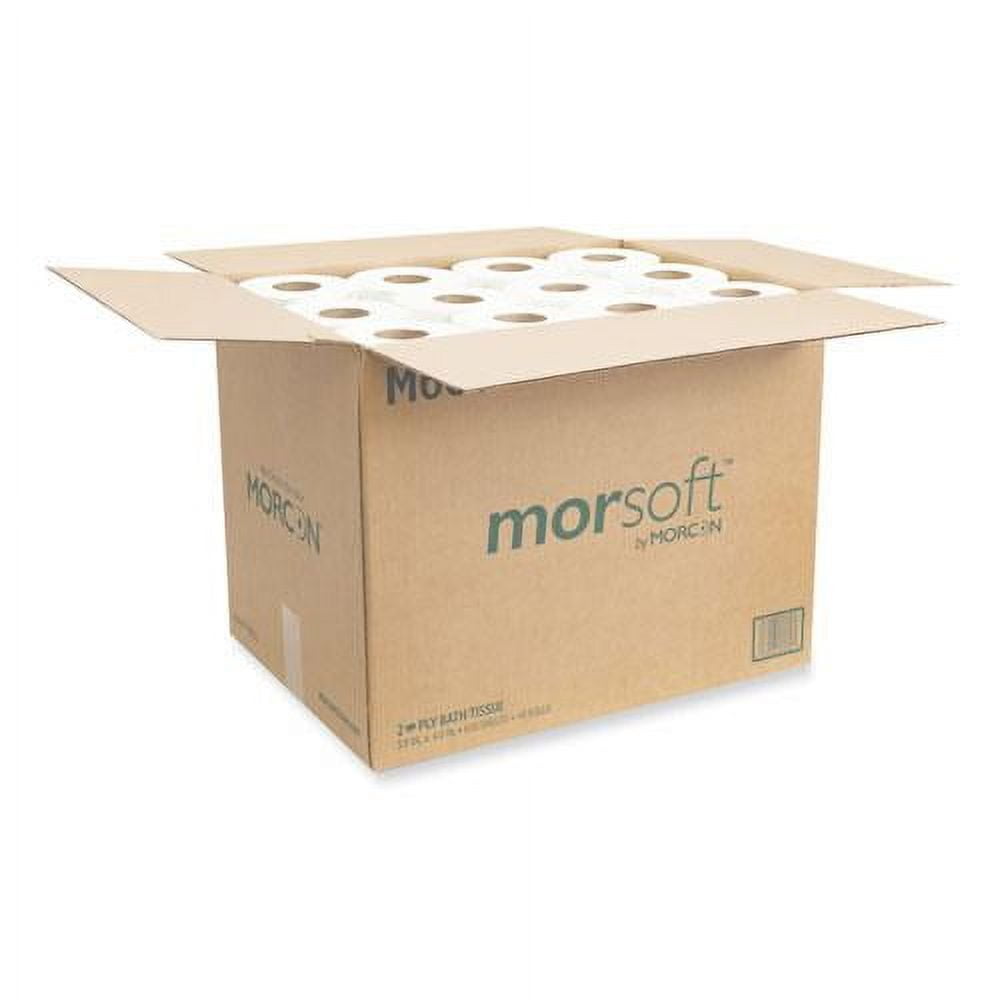 Morcon Paper Morsoft Millennium Toilet Paper, 2-Ply, 600 Sheets/Roll, 48 Rolls/Carton -MORM600