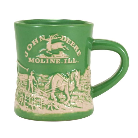 John Deere Raised-Relief "Horse & Plow" Diner Mug