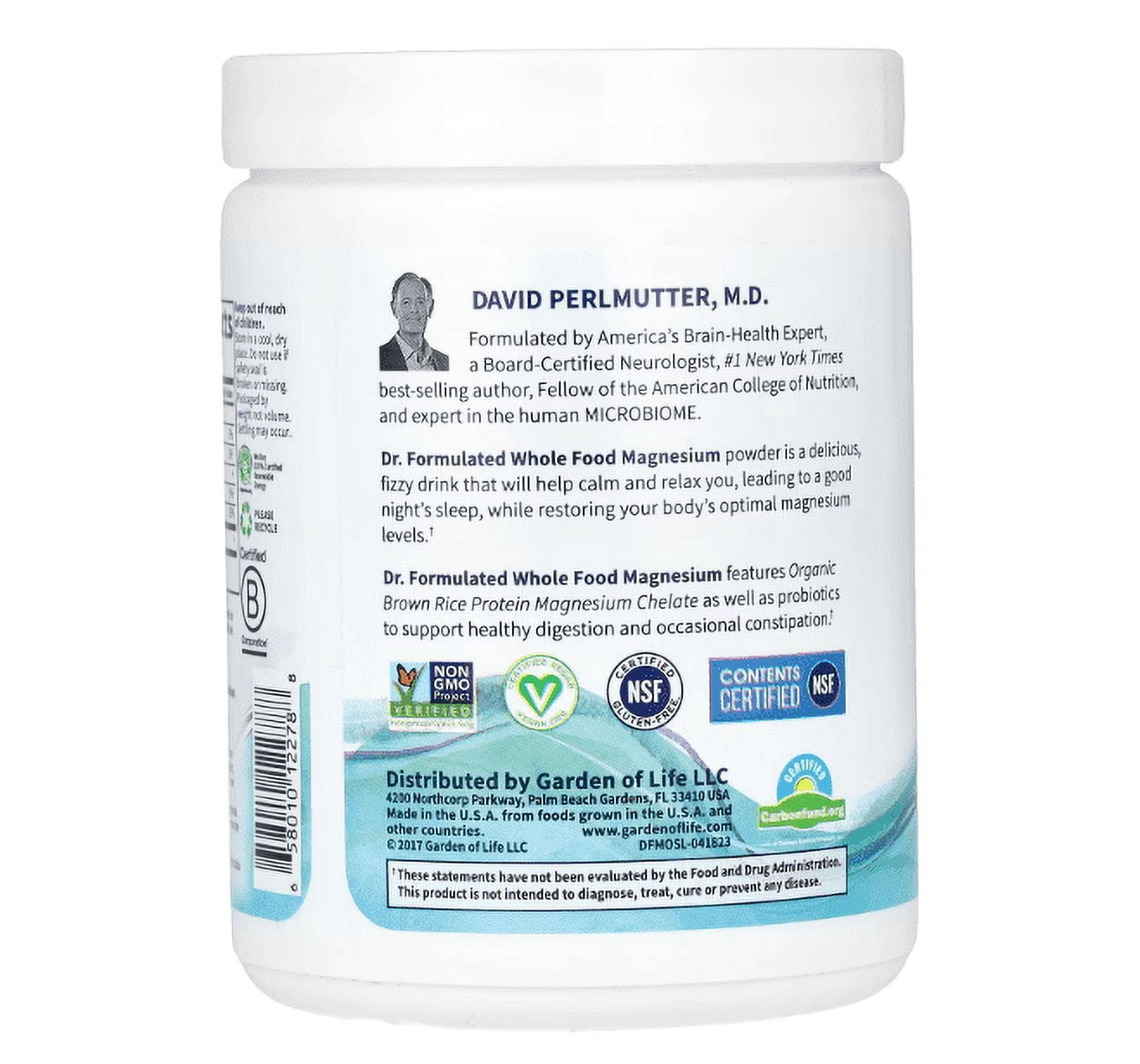 Garden of Life - Dr. Formulated Whole Food Magnesium Drink Powder Orange - 7 oz.