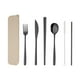 thumbnail image 2 of Juego de Cubiertos Coreanos de Acero Inoxidable, Cuchillo, Tenedor, Cuchara, Palillos, Pajita, Cepillo, Bolsa de Almacenamiento, 7 Piezas, Juego de Cuchillos y Tenedores Portátiles para Acampar Al Ai, 2 of 6